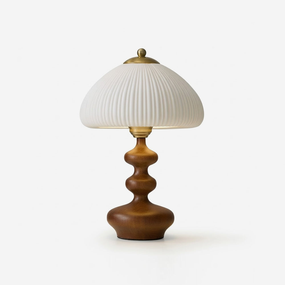 Lámpara de mesa de madera torneada Ruecola – vista principal