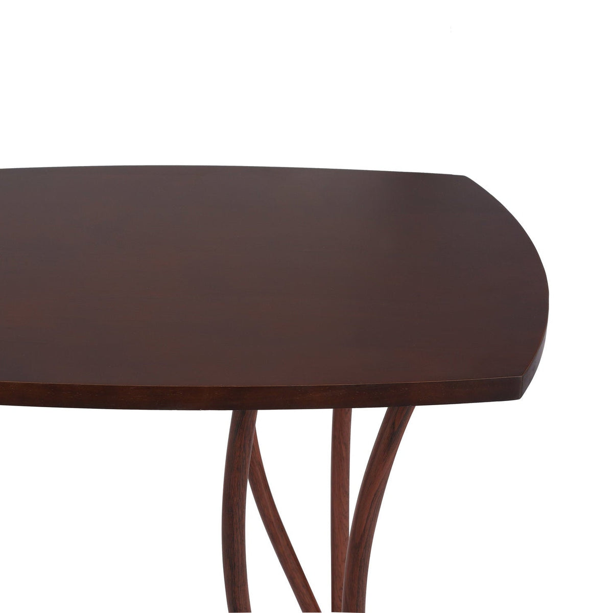 Lámpara de pie con mesa auxiliar Javela – tablero de madera de la mesa