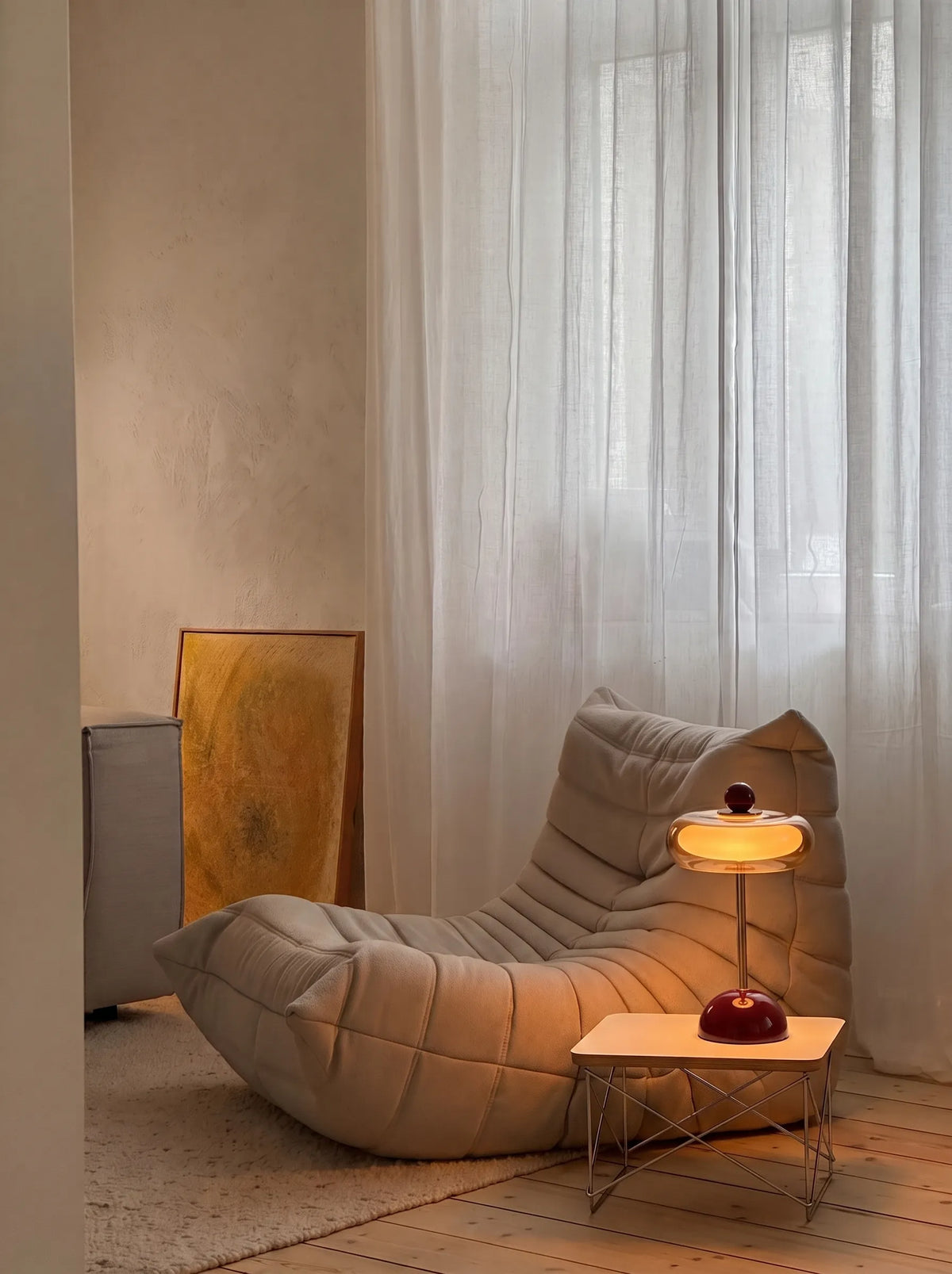 Lámpara de mesa recargable retro Confita en un salón con estilo – imagen 14