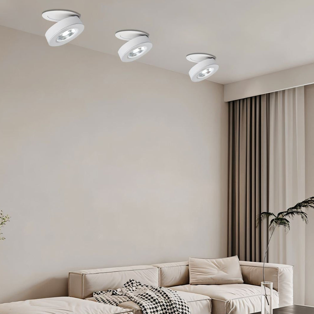 Downlights LED de Techo Redondos de Aluminio Ajustables 360° para Pasillos 2