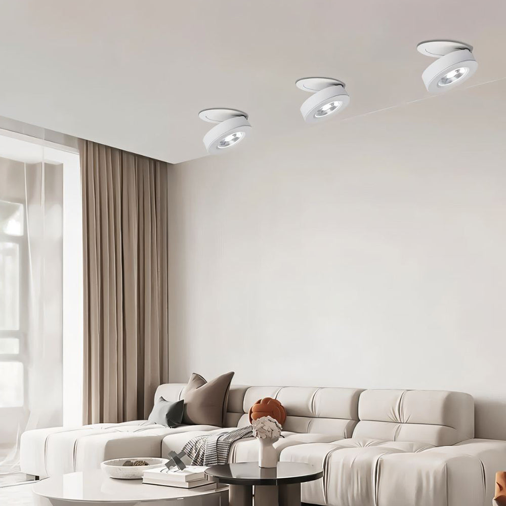 Downlights LED de Techo Redondos de Aluminio Ajustables 360° para Pasillos 3