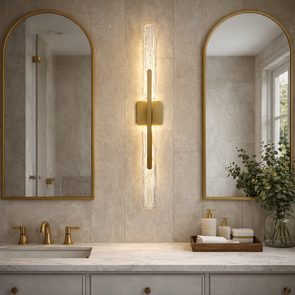 Aplique de pared LED vertical Ondera en un ambiente acogedor – imagen 9