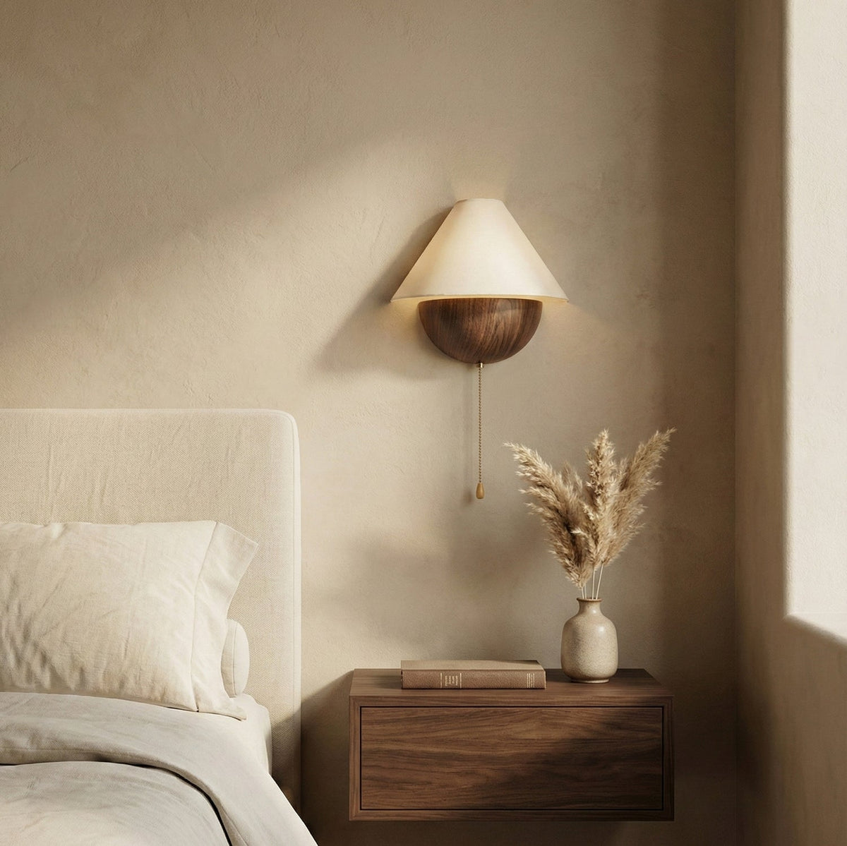 Aplique de pared retro Nogala en un rincón de lectura – imagen 2