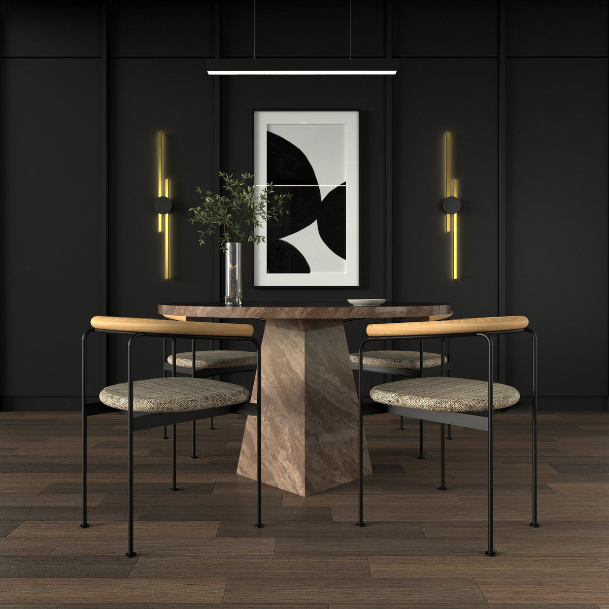Aplique de pared LED minimalista Elipsa en un salón moderno – imagen 13