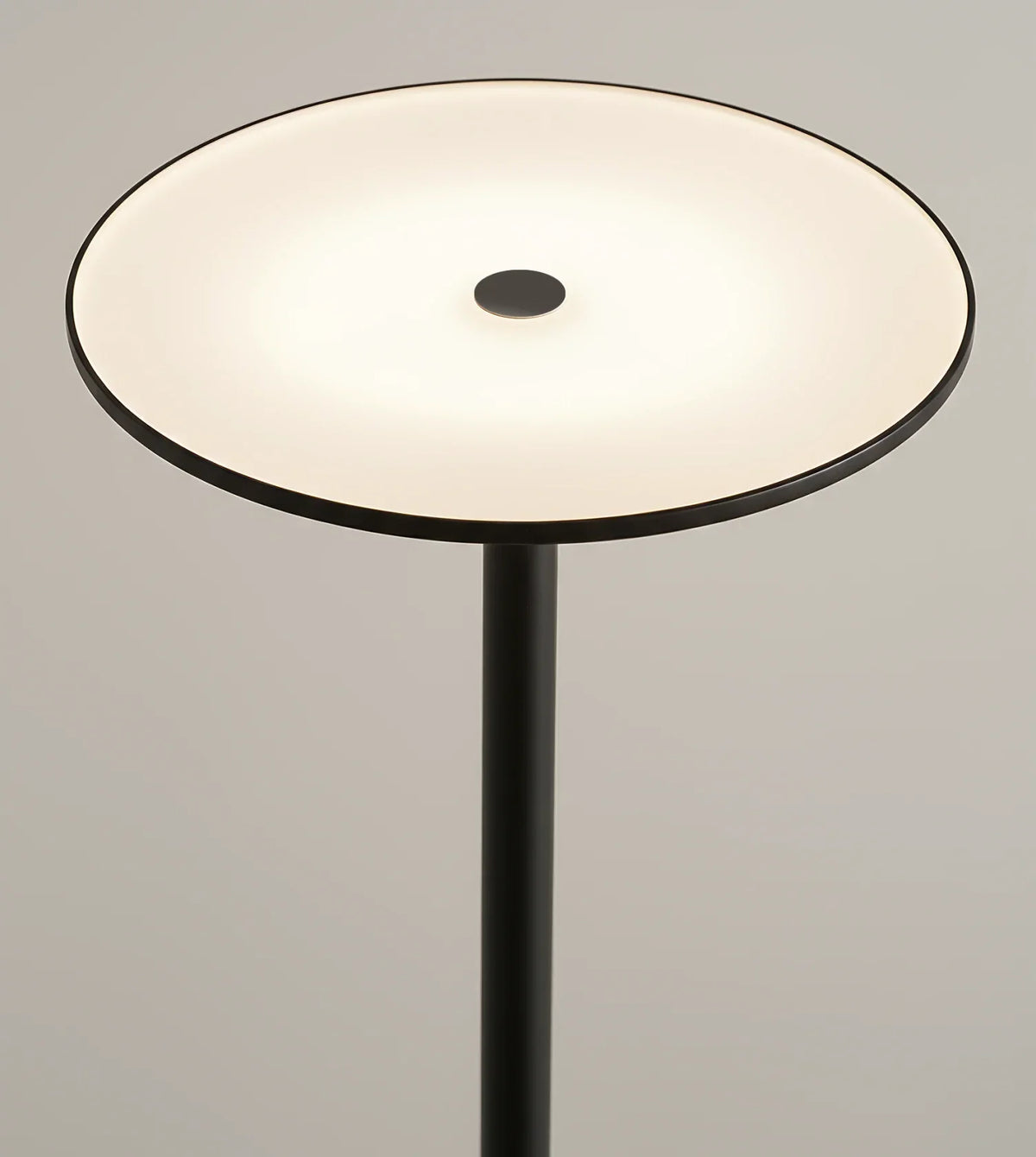 Lámpara de pie LED Rivora – difusor de luz hacia el techo