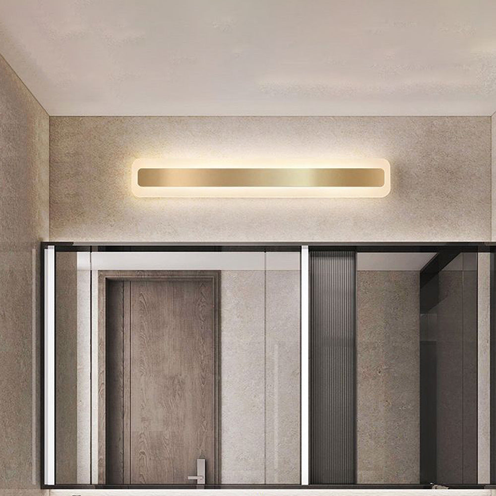 Espejo Baño con Luz LED en Metal Dorado, Espejo Iluminado de Pared Moderno para Baños, Diseño Elegante y Eficiencia Energética 2