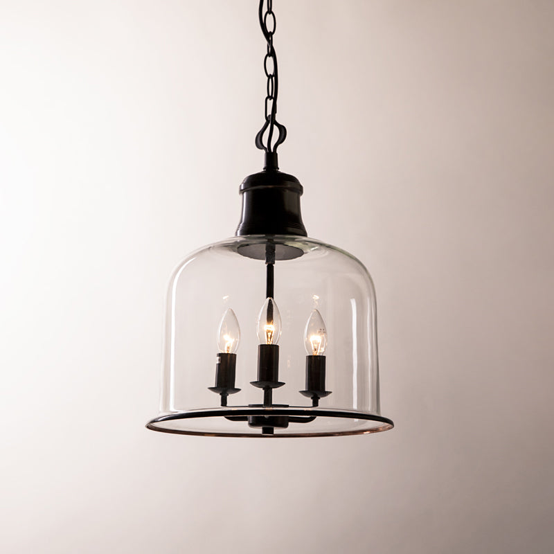 Lámpara colgante farol Farolina – 3 luces, negro