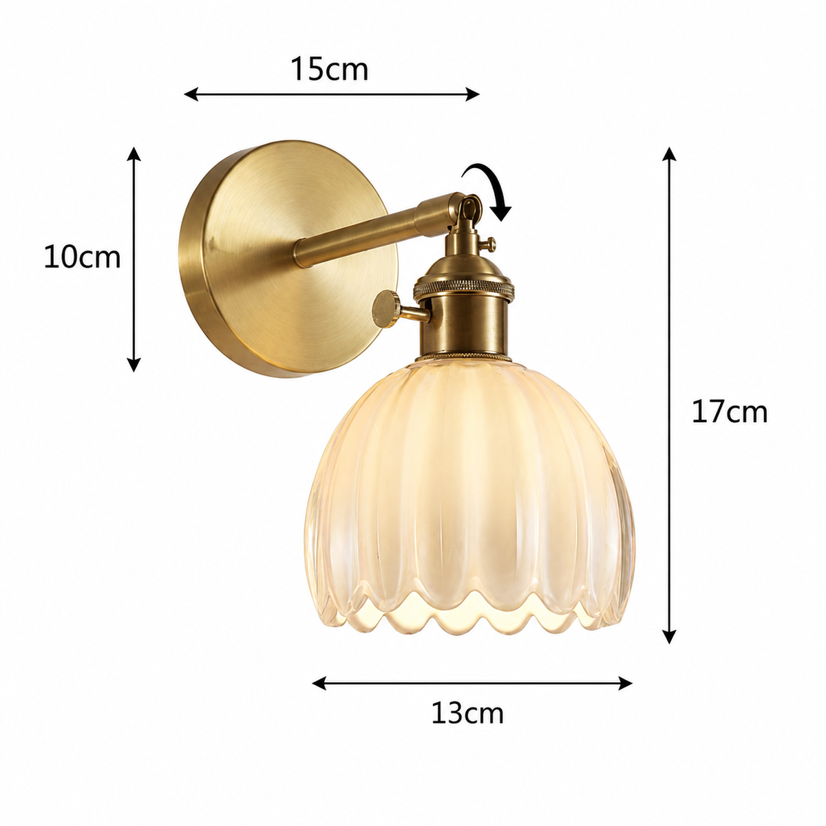 ForjaLuz - Lámpara de Pared Moderna con Toques de Oro