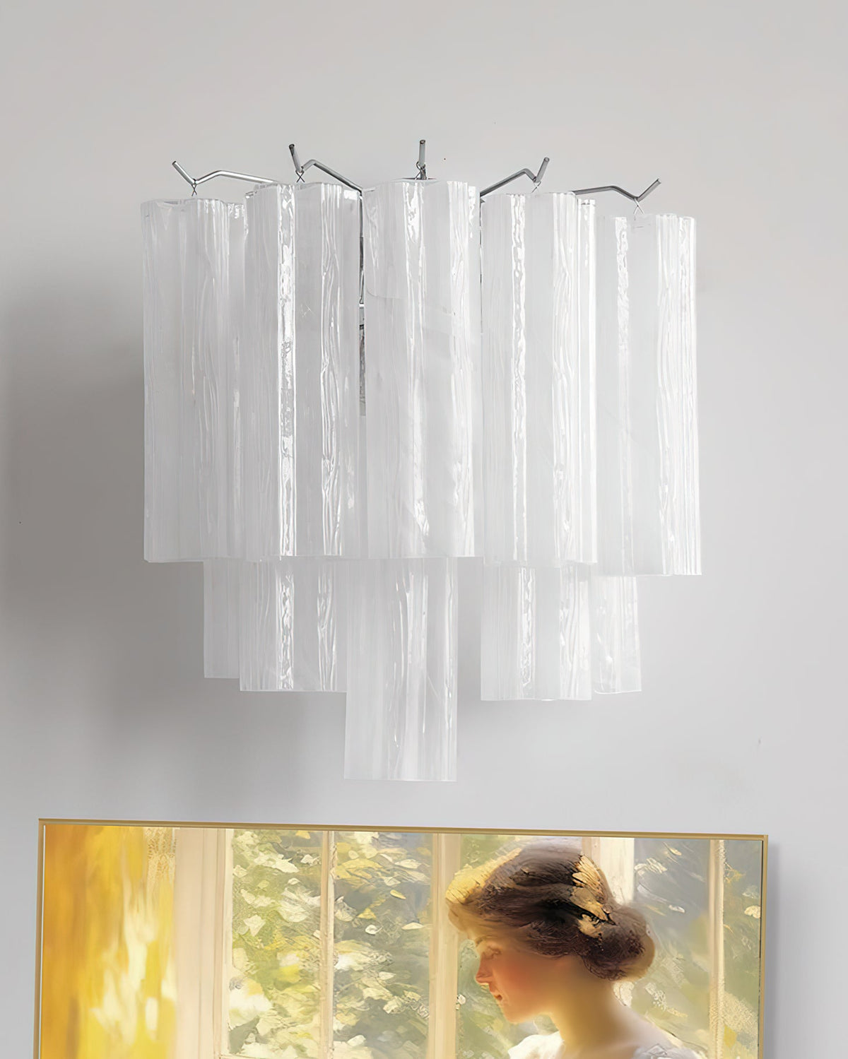 Aplique de pared de tubos de cristal Iriana en un interior luminoso – imagen 10