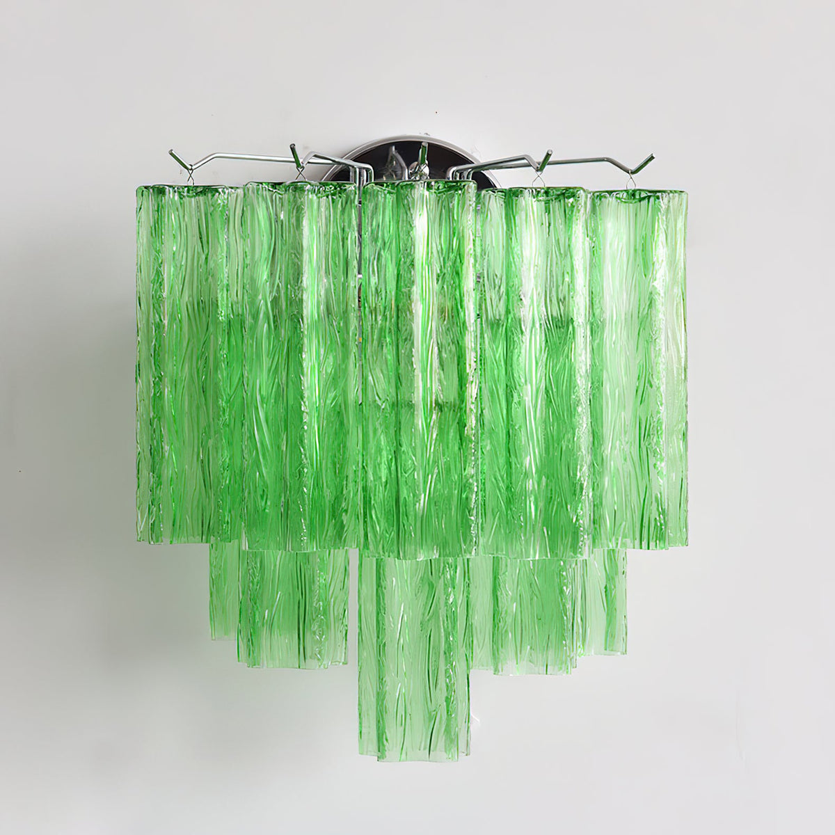 Aplique de pared de tubos de cristal Iriana – cristal verde
