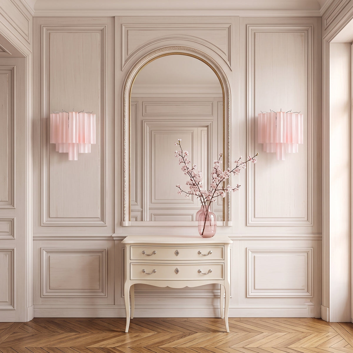 Aplique de pared de tubos de cristal Iriana en un interior luminoso – imagen 26