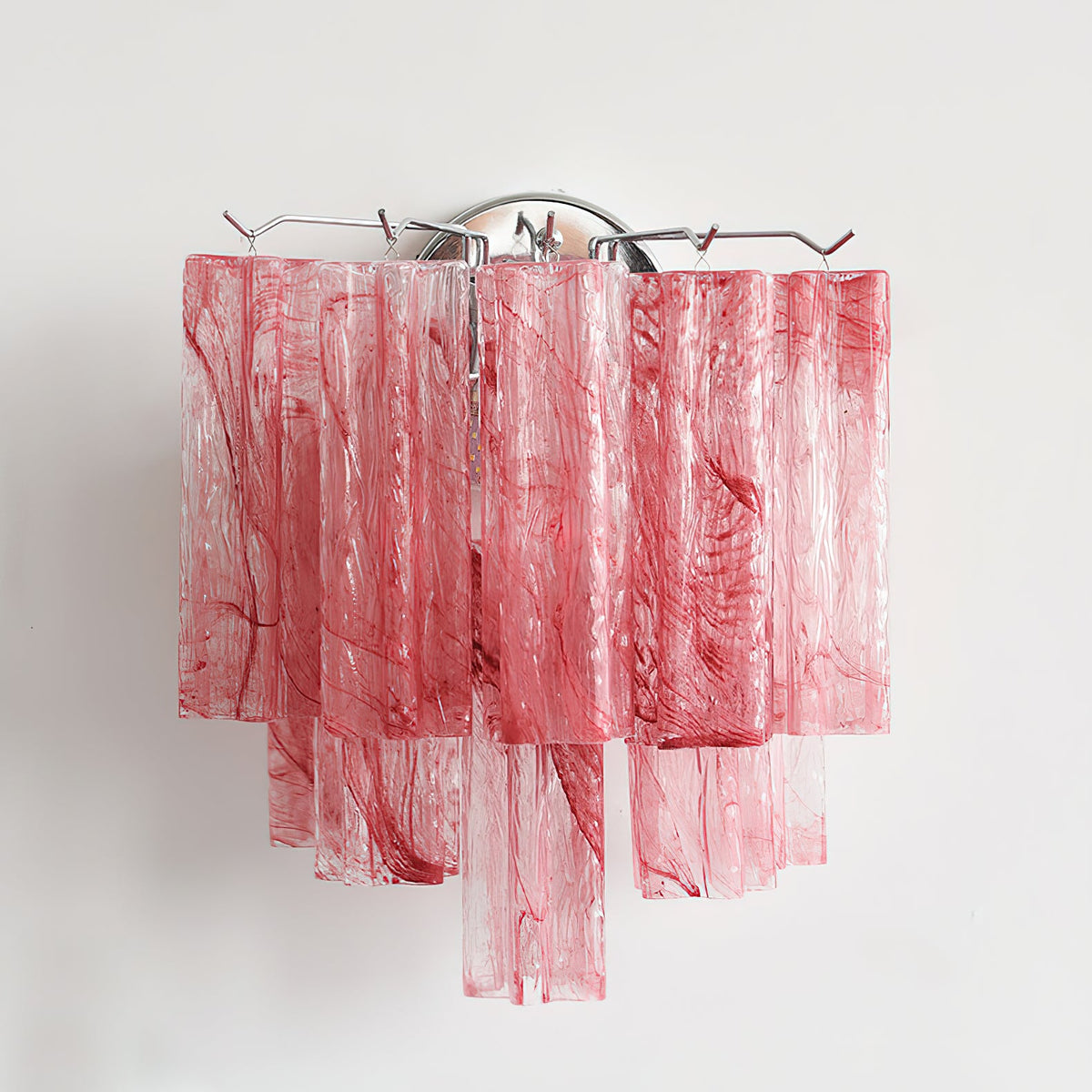 Aplique de pared de tubos de cristal Iriana – cristal rojo