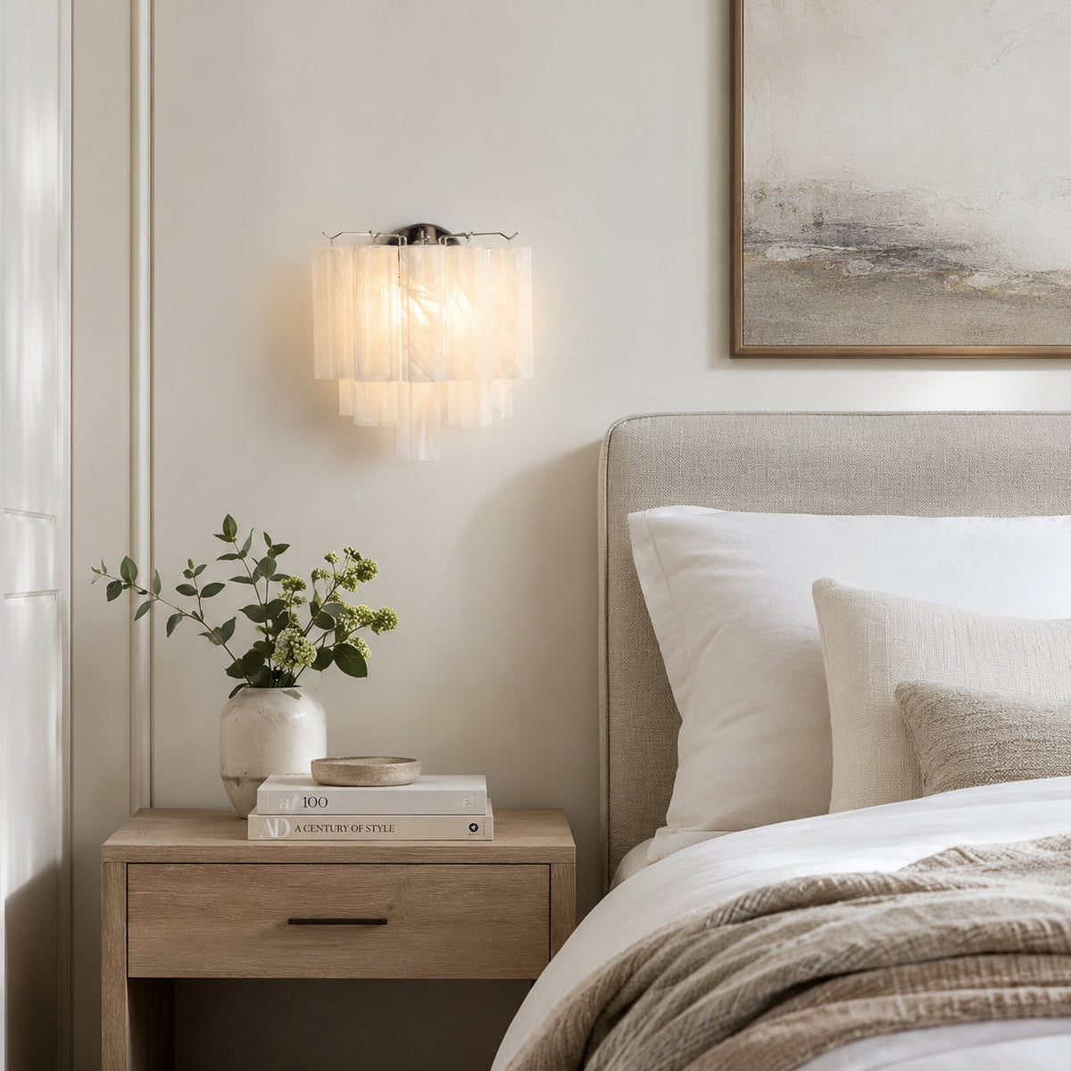 Aplique de pared de tubos de cristal Iriana en un interior luminoso – imagen 24