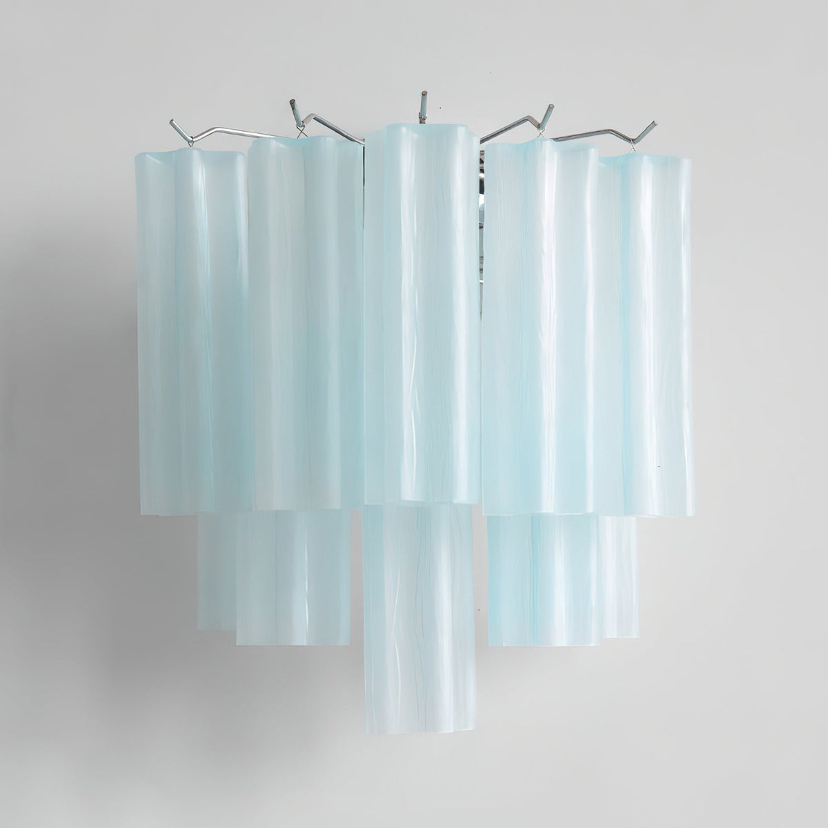 Aplique de pared de tubos de cristal Iriana – cristal azul claro