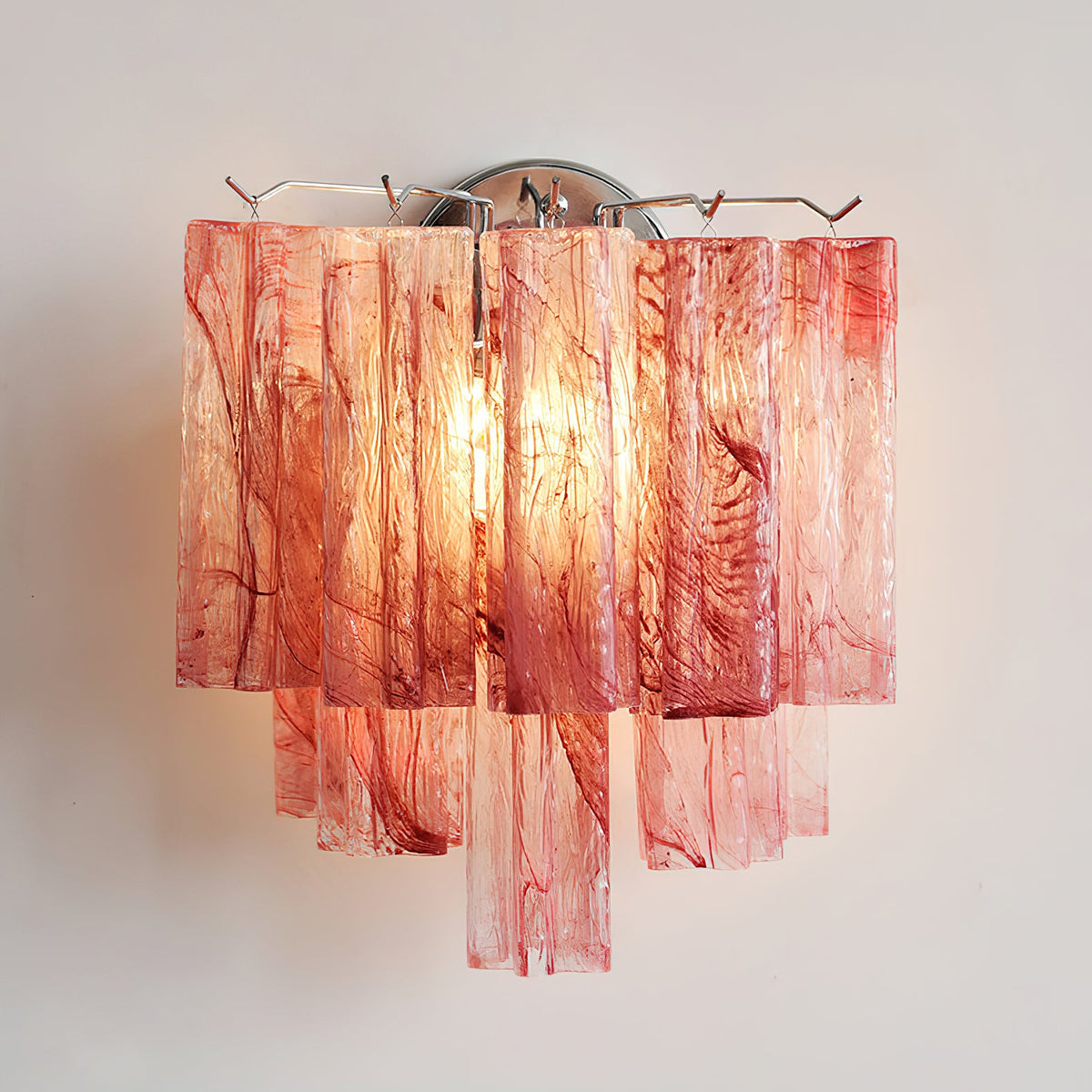 Aplique de pared de tubos de cristal Iriana en un interior luminoso – imagen 14
