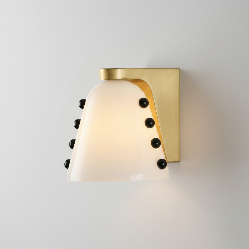 Aplique de pared de cerámica Macela – blanco encendido
