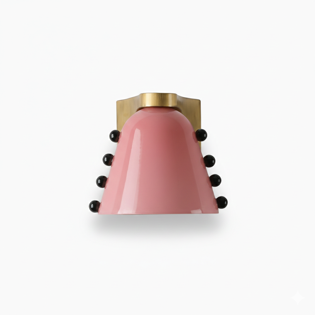 Aplique de pared de cerámica Macela – rosa