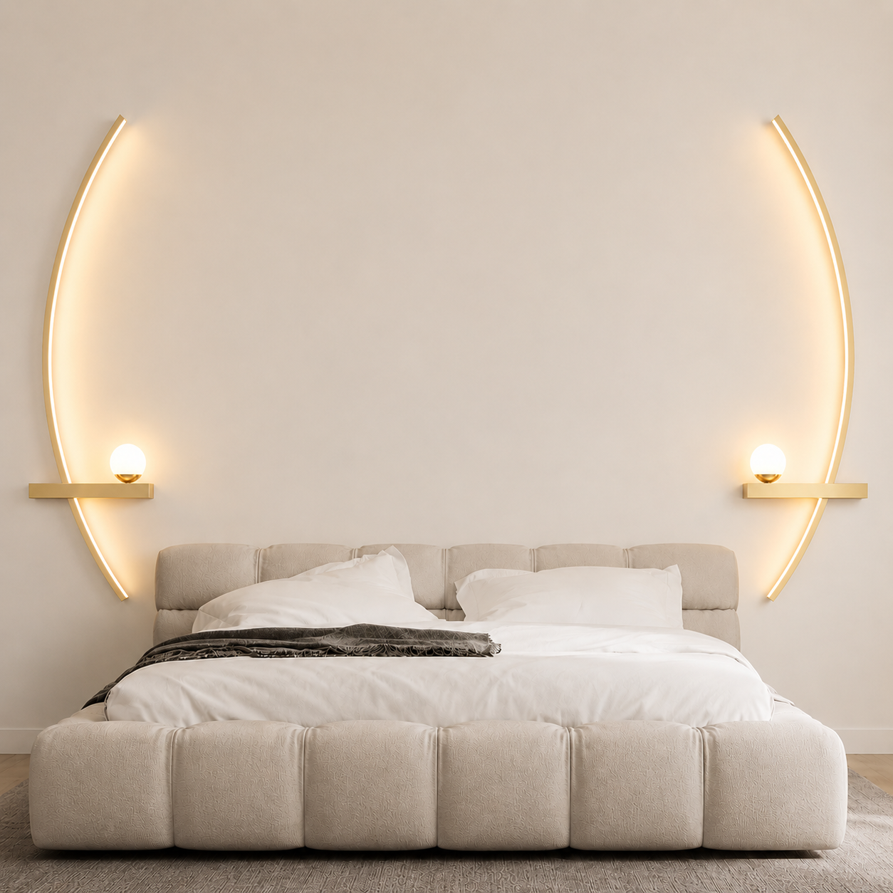 Gliman - Aplique de Pared LED Moderno de Aluminio con Luz Cálida Ideal para Dormitorio y Ambientes Elegantes