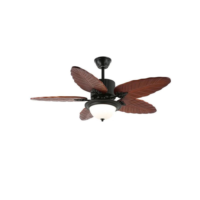 Ventilador de techo con luz Palmeral en un salón de estilo tropical – imagen 17