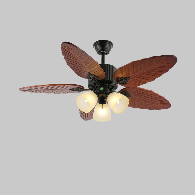 Ventilador de techo con luz Palmeral en un salón de estilo tropical – imagen 8