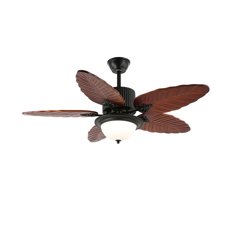 Ventilador de techo con luz Palmeral en un salón de estilo tropical – imagen 10