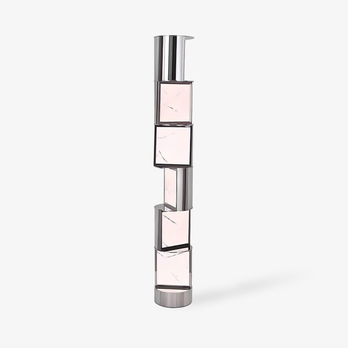Lámpara de pie LED columna de acero y acrílico Gelara – vista principal
