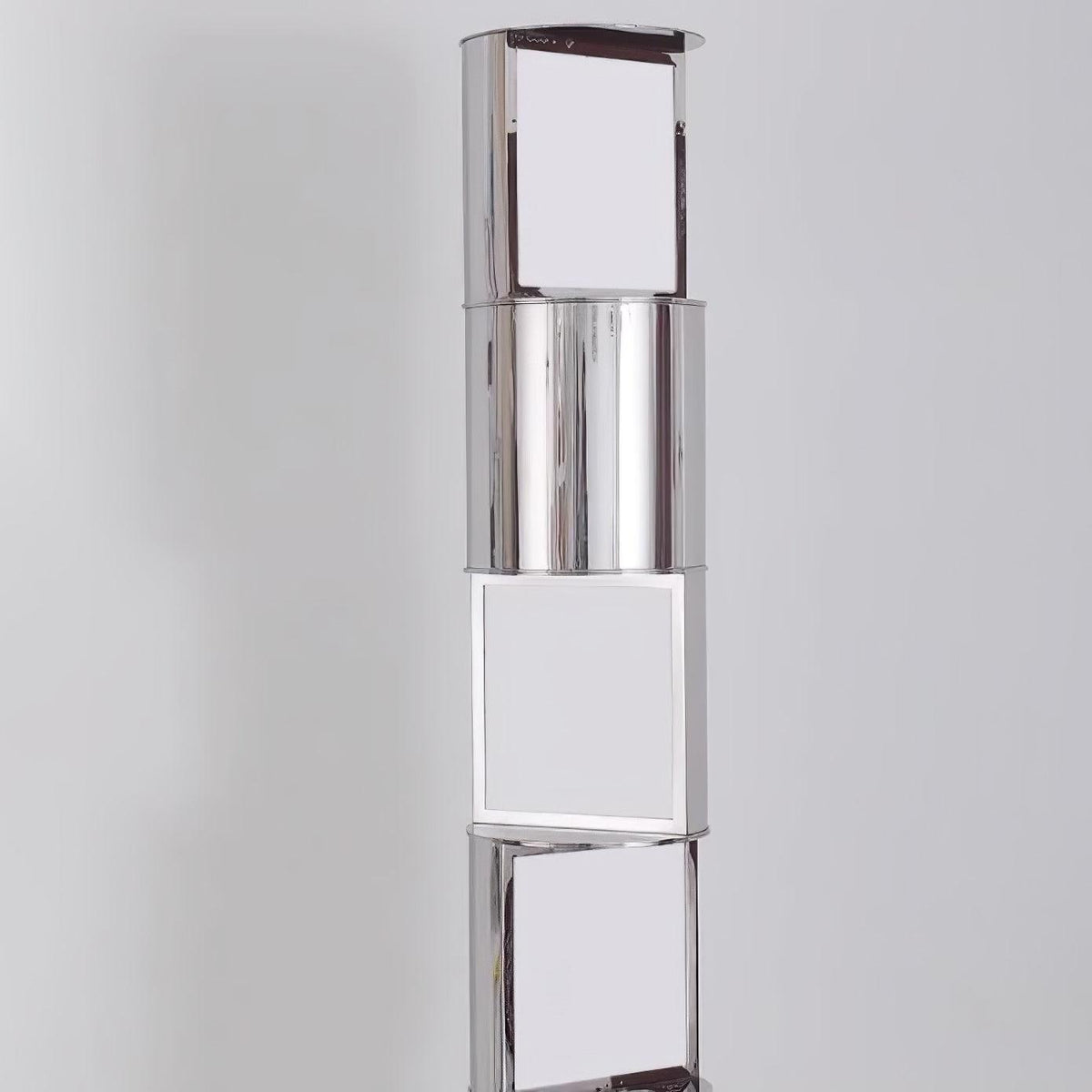 Gelara - Lámpara de Pie LED Columna Rotatoria de Acero y Acrílico