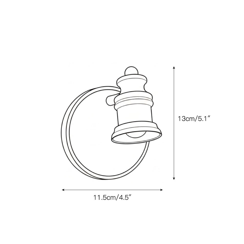 Aplique de pared de latón con focos Focira – 1 foco
