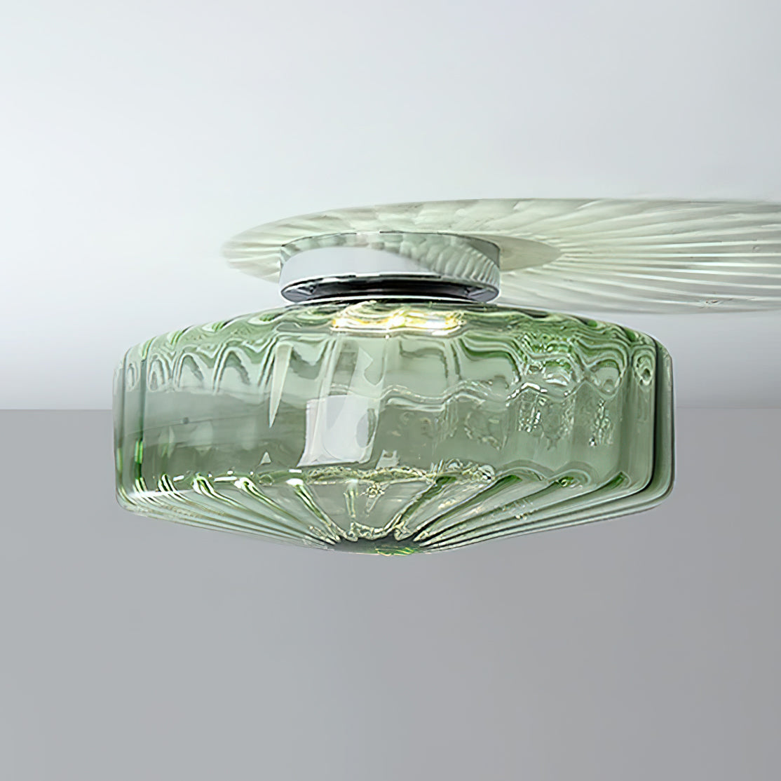 Plafón de cristal ondulado Ondalia en un recibidor acogedor – imagen 21