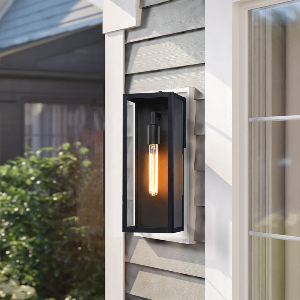 Farol de pared exterior Kelina junto a la puerta de entrada – imagen 9