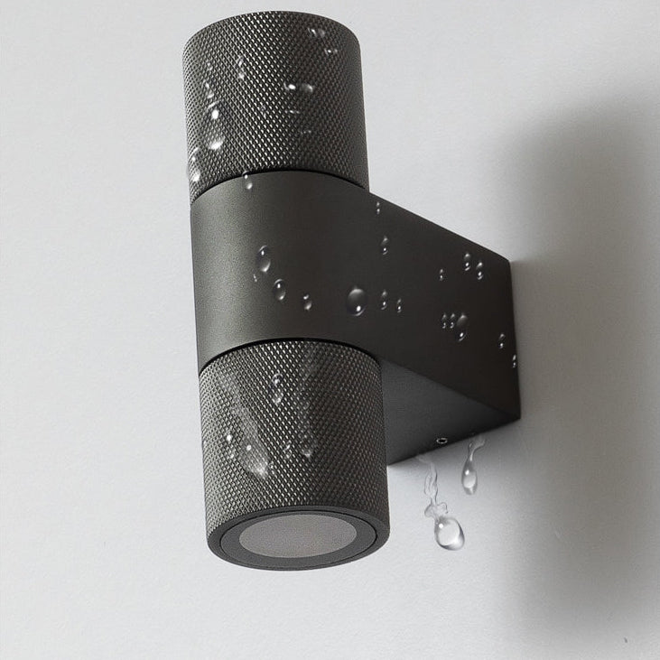 Aplique de pared exterior Nacira – cuerpo de aluminio resistente al agua