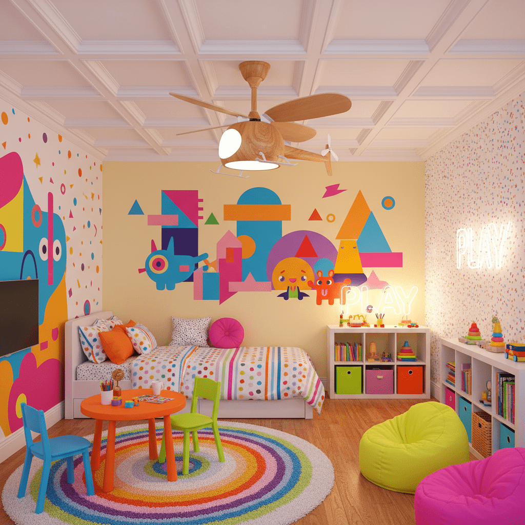 Ventilador de techo infantil con luz Vuelito en una habitación infantil – imagen 5