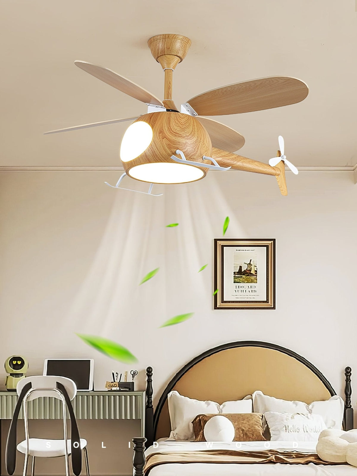 Ventilador de techo infantil con luz Vuelito en una habitación infantil – imagen 11