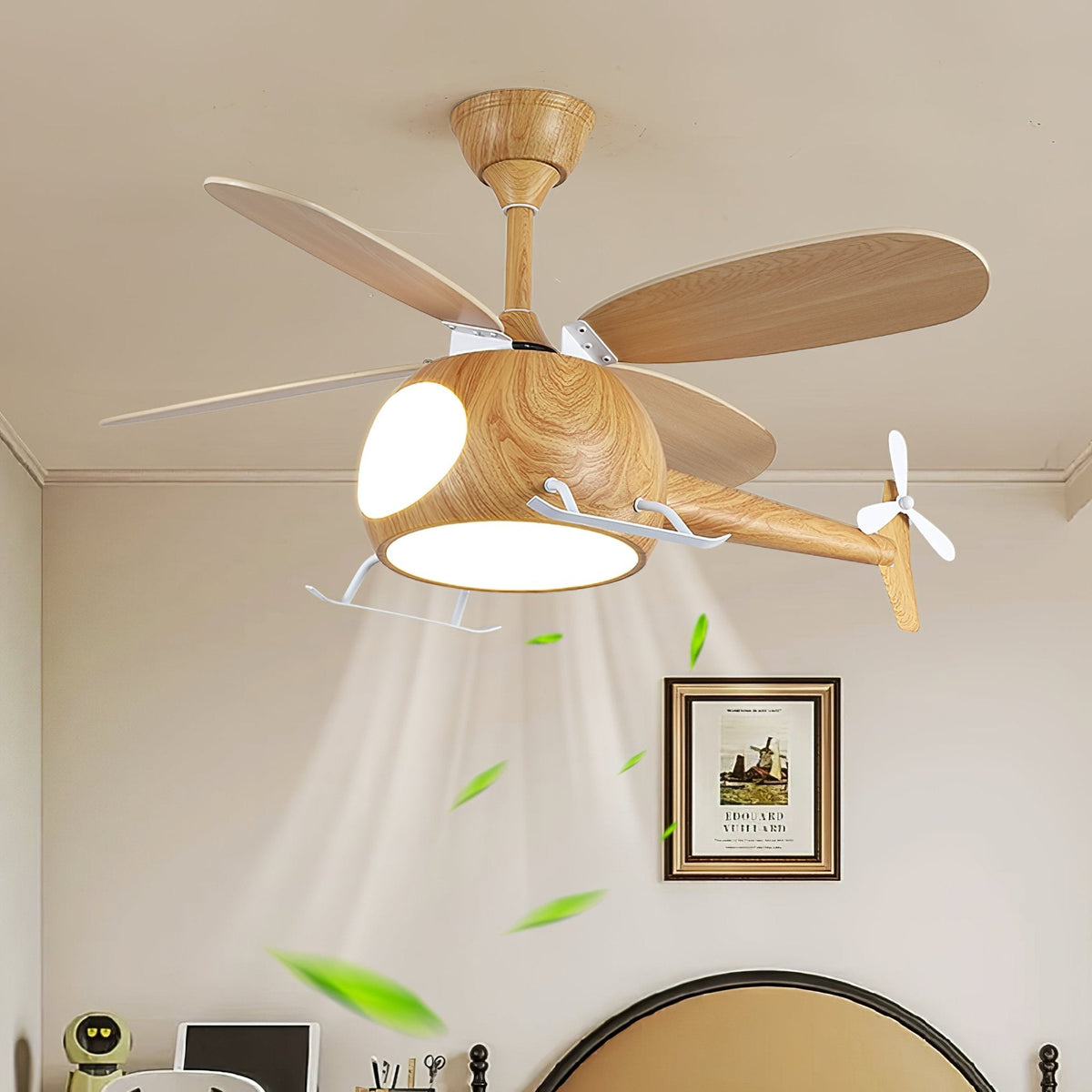 Ventilador de techo infantil con luz Vuelito en una habitación infantil – imagen 7