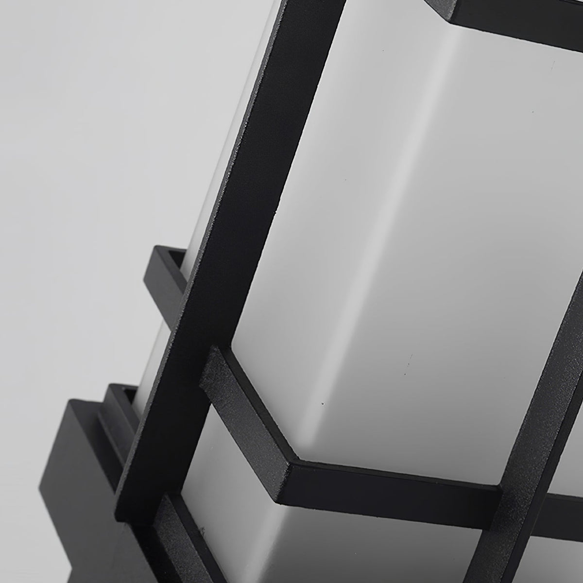 Aplique de pared exterior farol Jilaro – detalle del cristal mate