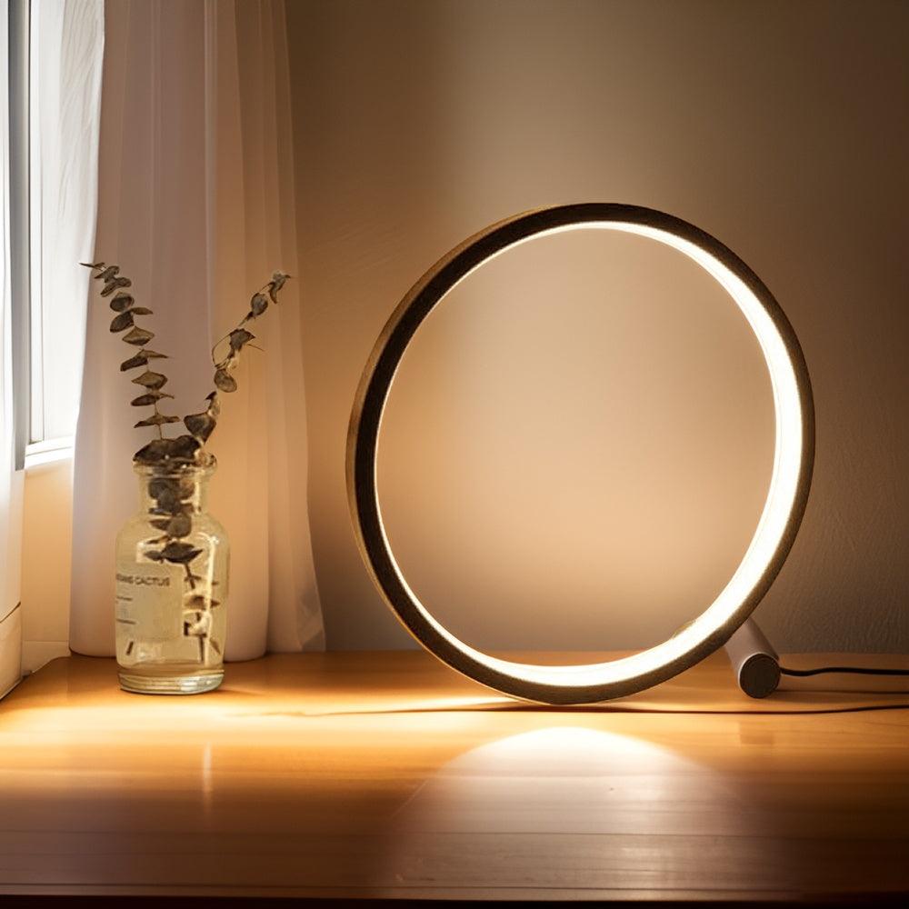 AuraCírculo - Lámpara de Mesa LED con Control Táctil