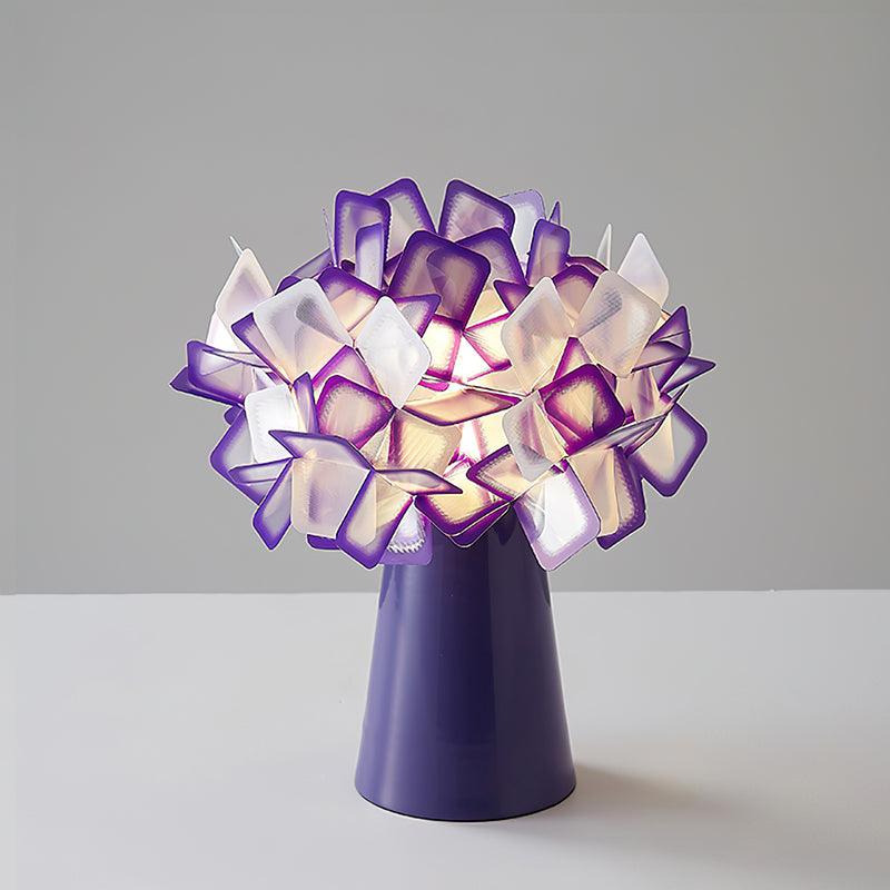 Lámpara de mesa flor Trebola – en color morado
