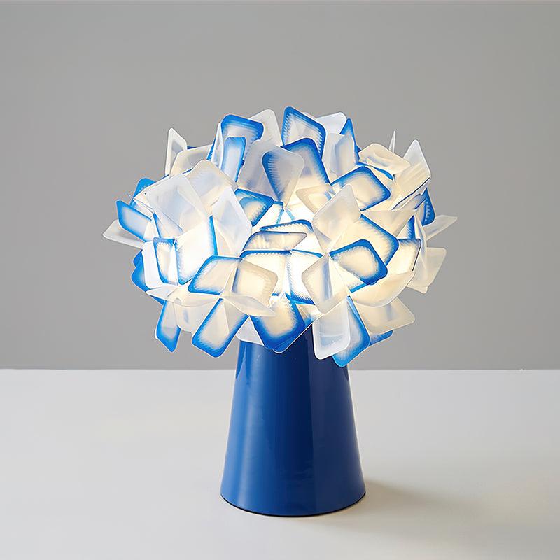 Lámpara de mesa flor Trebola – en color azul