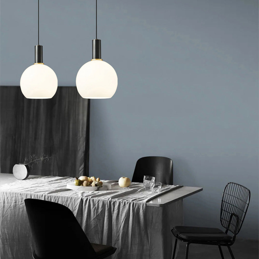 Iluminación Colgante Moderna para Isla de Cocina - Diseño Elegante en Latón y Vidrio 5