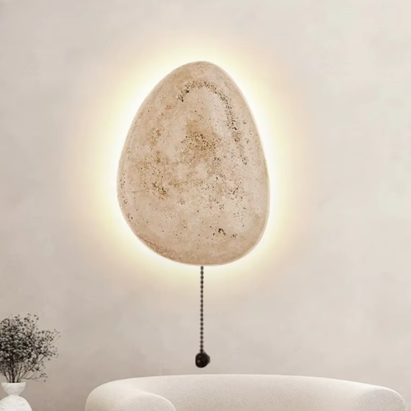 Iluminación de Pared para Exterior de Travertino Natural – Lámpara LED Creativa para Jardín y Balcón 5