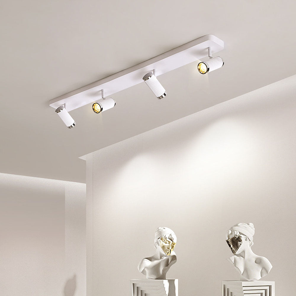Iluminación de Techo LED Blanca de Metal Simple con Diseño Moderno y Ajustable 1