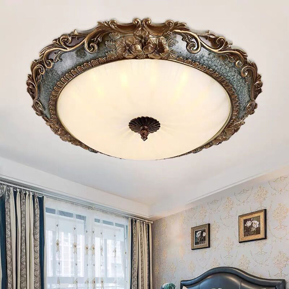 Iluminación de Techo Moderna de Resina, Lámpara Flush Mount con Diseño Contemporáneo 0