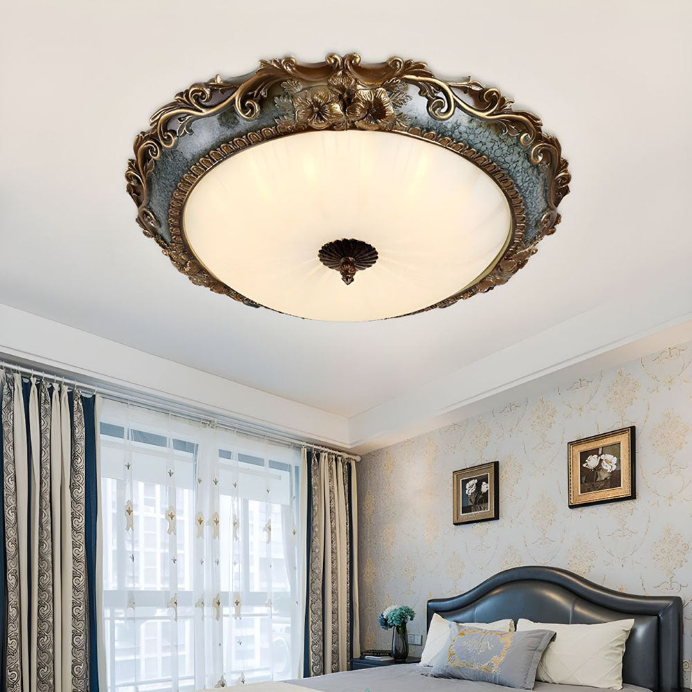 Iluminación de Techo Moderna de Resina, Lámpara Flush Mount con Diseño Contemporáneo 1