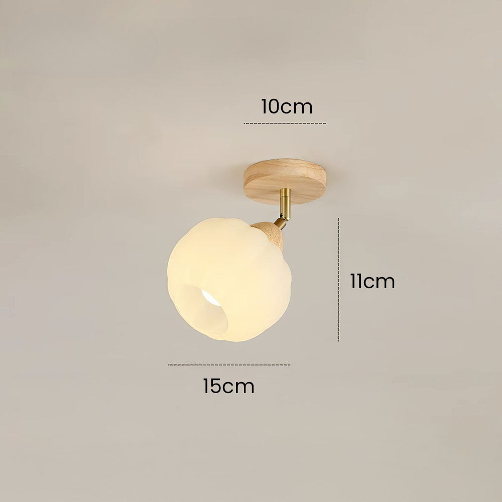 Ayora - Iluminación de Techo de Madera Crema para Sala de Estar - Lámpara de Carril Moderna