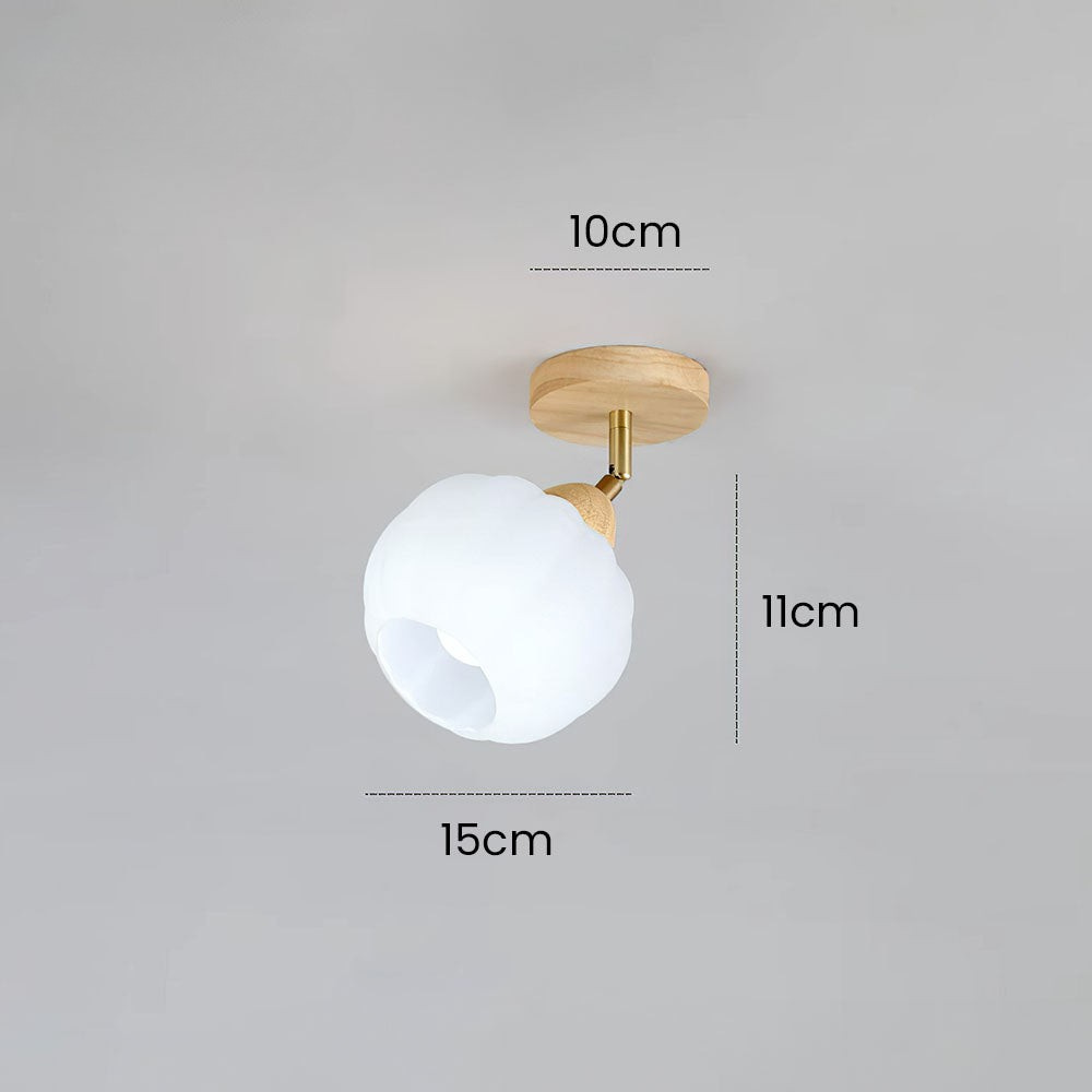 Ayora - Iluminación de Techo de Madera Crema para Sala de Estar - Lámpara de Carril Moderna
