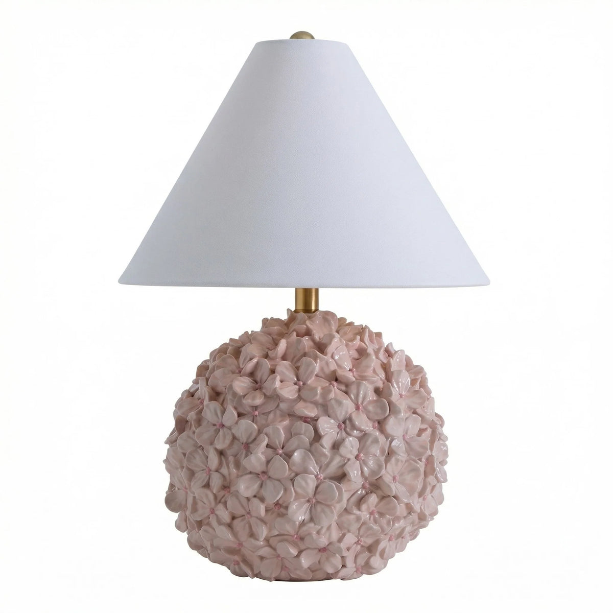 Lámpara de mesa con base de flores Dalisa – base rosa