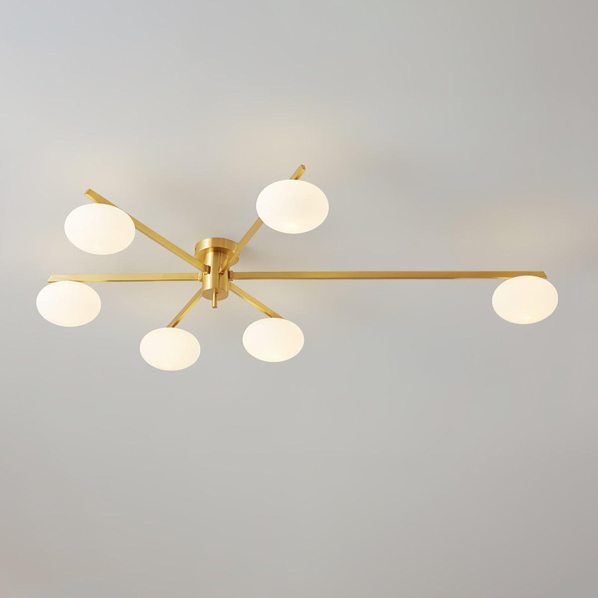 Lámpara de techo de brazos Estrela – dorada con 6 luces