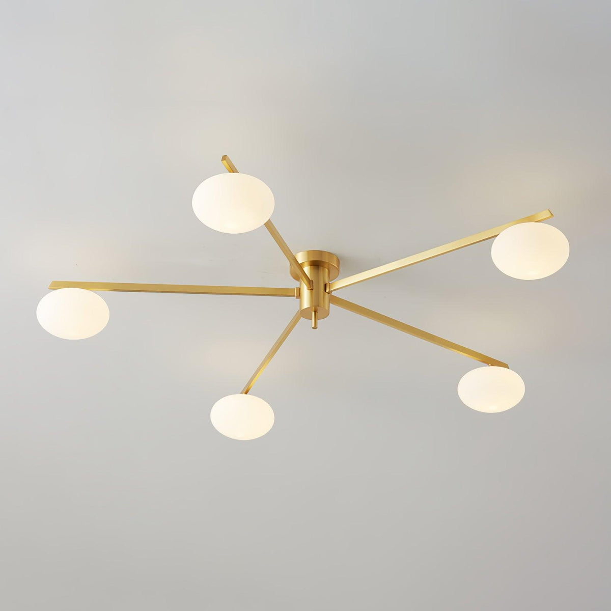 Lámpara de techo de brazos Estrela – dorada con 5 luces