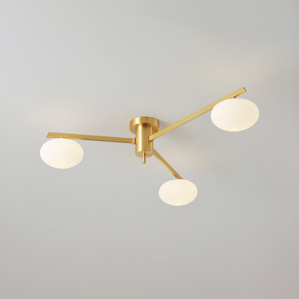 Lámpara de techo de brazos Estrela – dorada con 3 luces