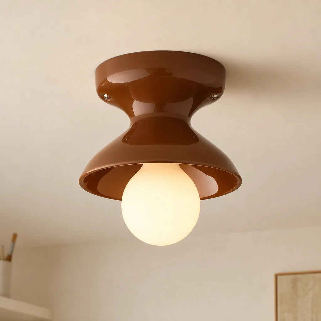 Lámpara de techo de cerámica Orza en un pasillo luminoso – imagen 30